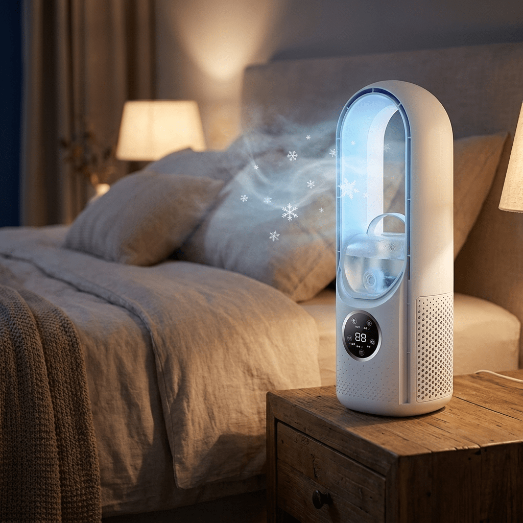 BreezeCube™ Mini Turmventilator – Der leise Sommer-Begleiter für jeden Raum
