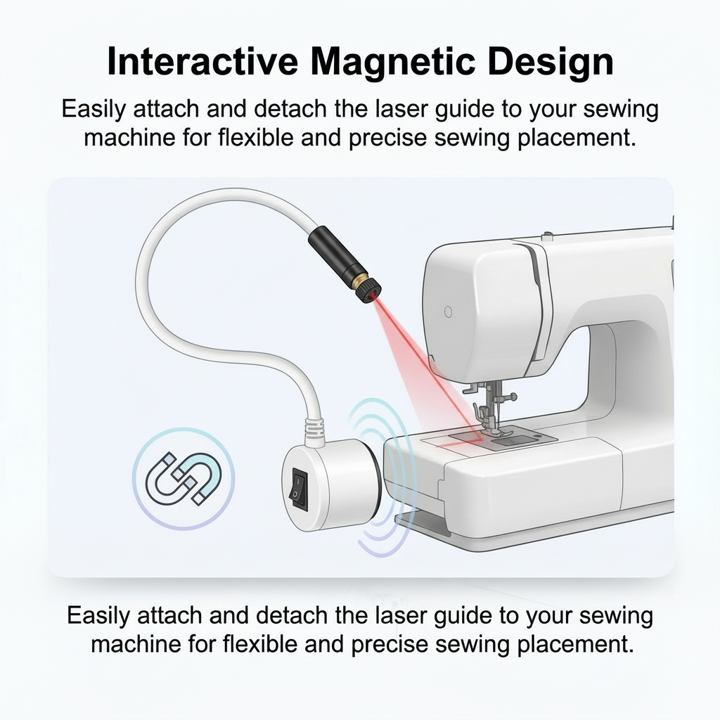 Magnetische Nähmaschinen Laserführung mit 3 Lichtmustern