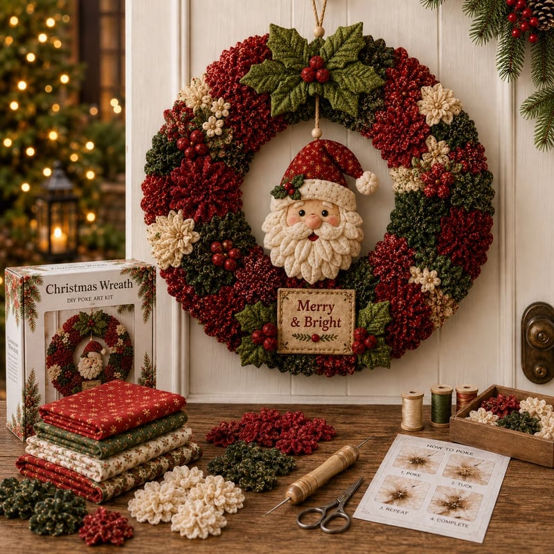 DIY Weihnachtskranz Bastelset ohne Nähen