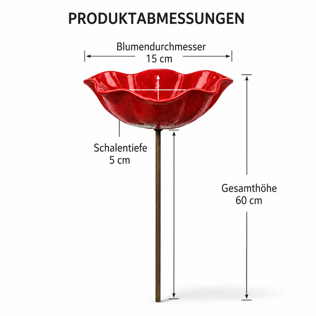 50% RABATT | CraftBlossom™ – Handgefertigte Metallblume & Vogeltränke für den Garten