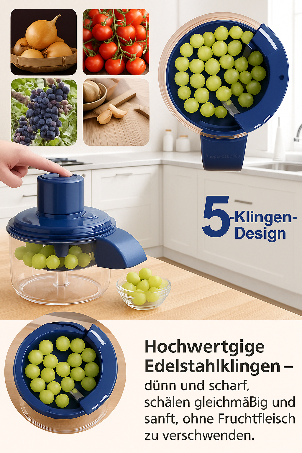 NUR HEUTE 50% Rabatt | EasyPeel™ – Kabelloser Turbo-Schäler für Obst & Gemüse