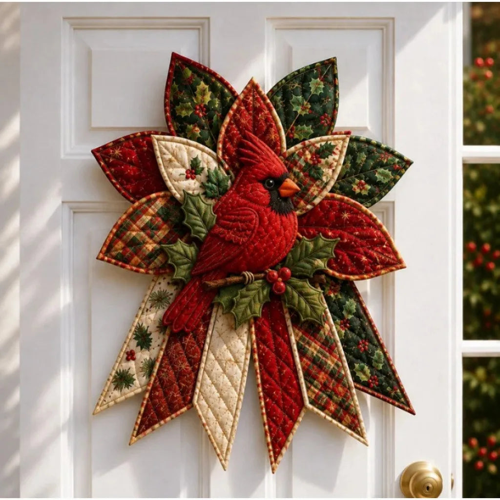 DIY Weihnachtskranz Nähset aus gestepptem Baumwollstoff