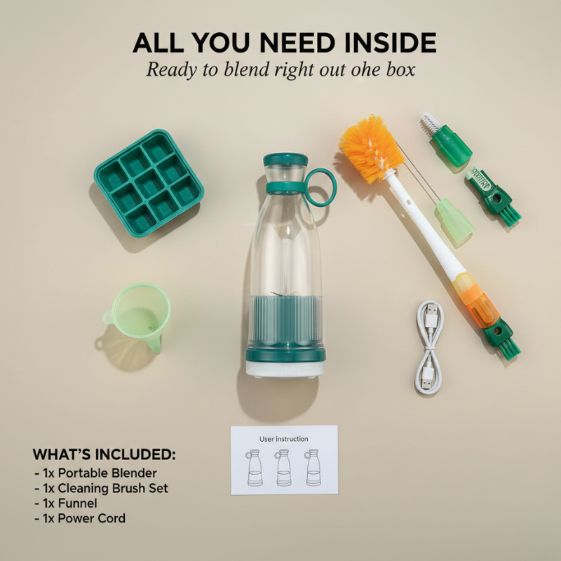 Zestix Tragbarer Mixer | 18.000 U/min, Selbstreinigender Mixer-Becher