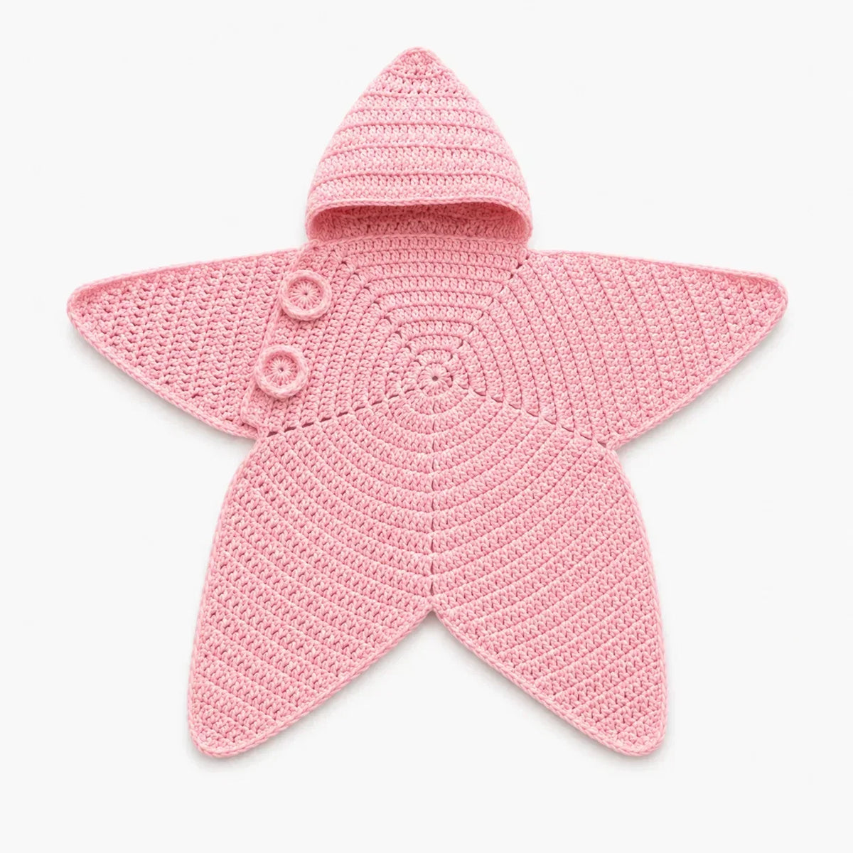 CozyNook™ | Gehäkelte Babydecke mit Kapuze im Stern-Design