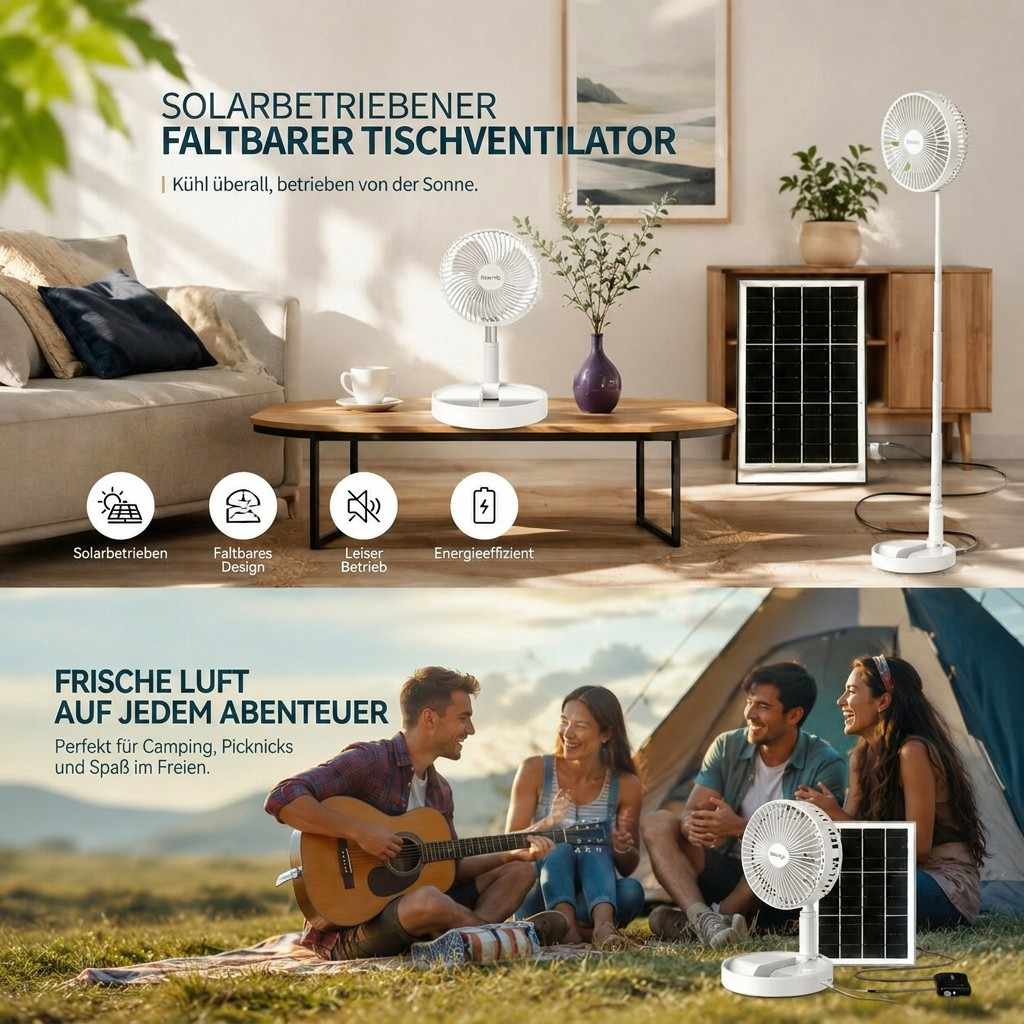 Faltbarer USB Akku Ventilator | Faltbrise