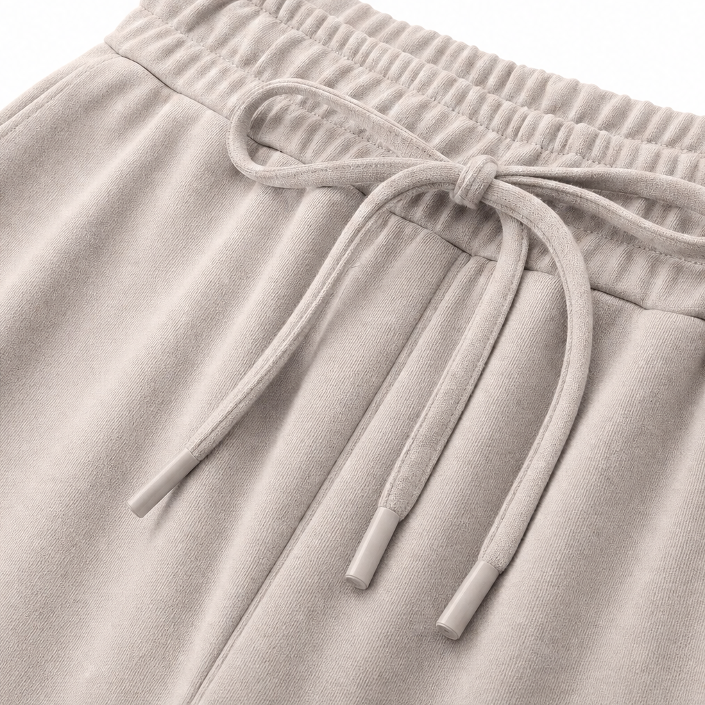 Loungewear-Set mit Rundhals & Zugband-Hose | Restwell