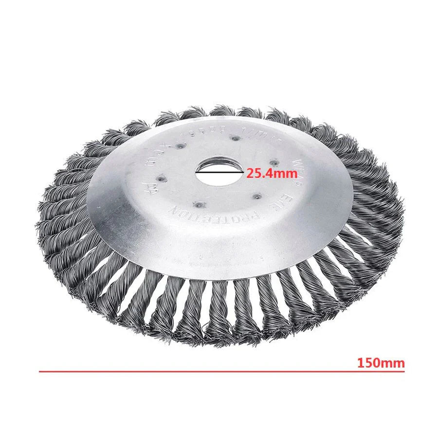 TurboTrimmer™ Unkrautbürste – Rasentrimmer-Aufsatz gegen Unkraut in Fugen
