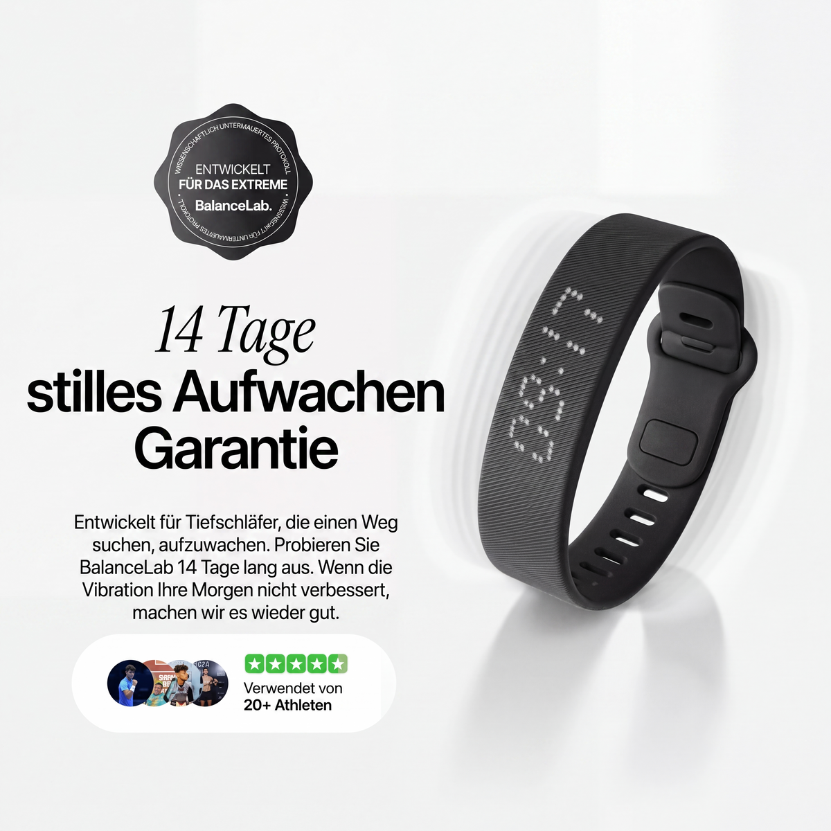 Vibrationswecker Armband lautlos mit USB Aufladung