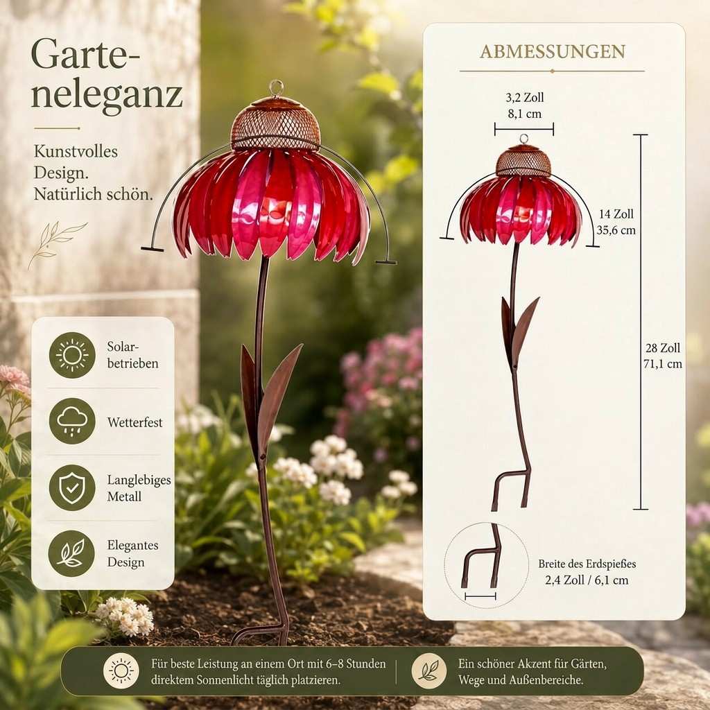 Vogelfutterspender mit Erdspieß | Blütenpfahl