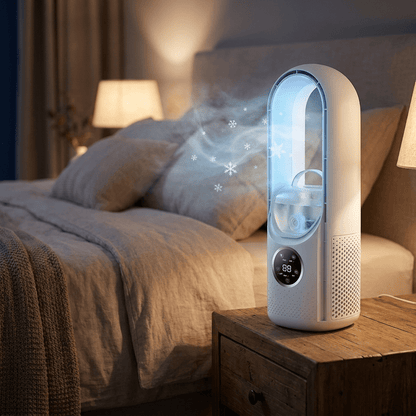 BreezeCube™ Mini Turmventilator – Der leise Sommer-Begleiter für jeden Raum
