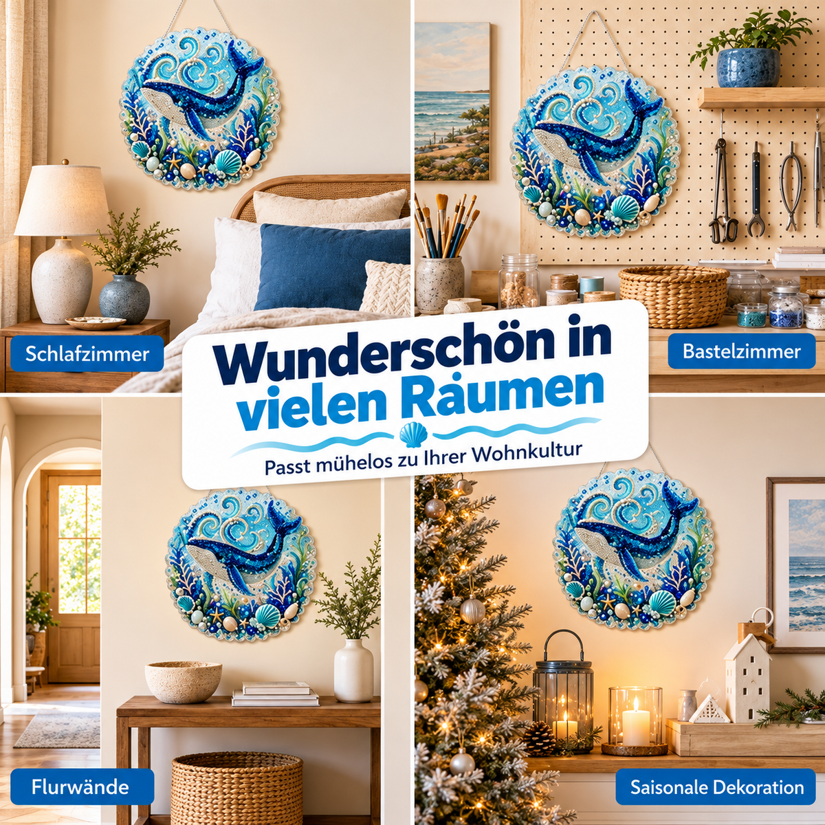 DIY Perlenbild Meerestiere mit 3D-Effekt