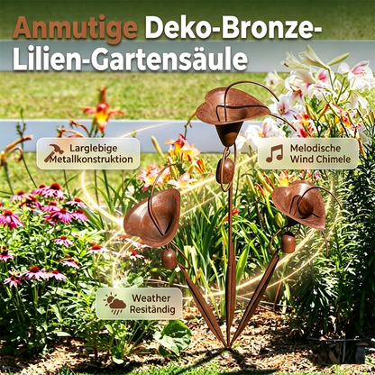 CallaChime™ | Handgefertigter Gartenstab mit Klangspiel