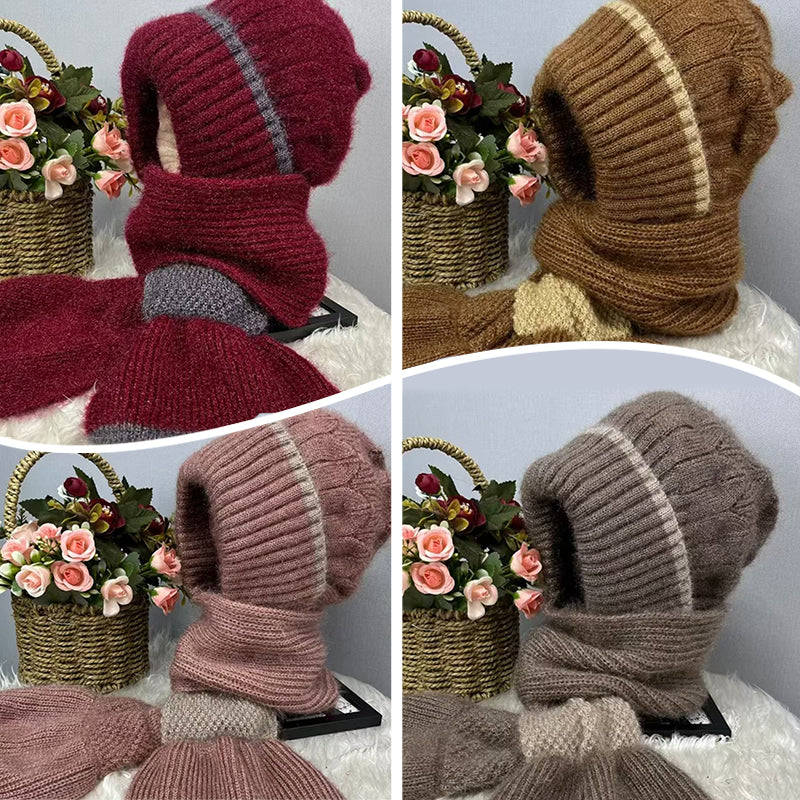1+1 GRATIS | Mia™ - Damen-Wintermütze mit Schal und winddichtem Ohrenschutz