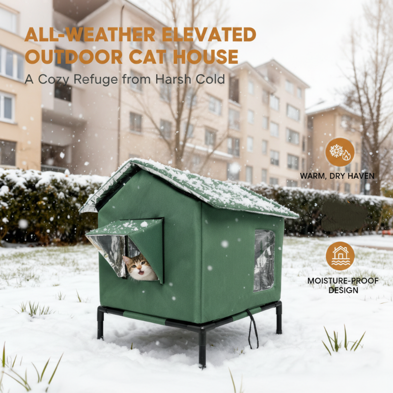 Wetterfestes Katzenhaus für draußen – wasserdicht & warm für kalte Tage