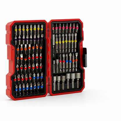 Langlebiges S2-Stahl- und farbcodiertes Schraubendreher-Bit-Set (83-teilig)