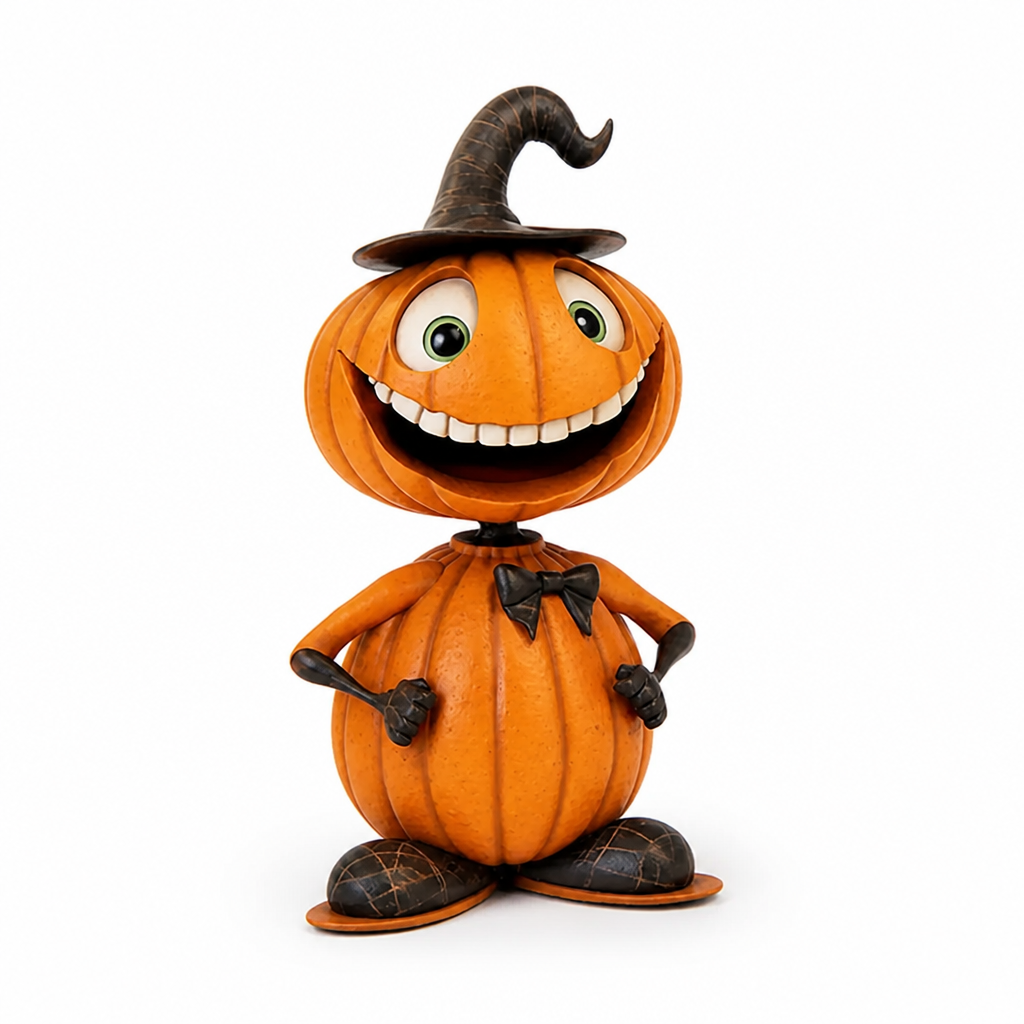 Kürbis Figur aus Harz für Herbst und Halloween Dekoration