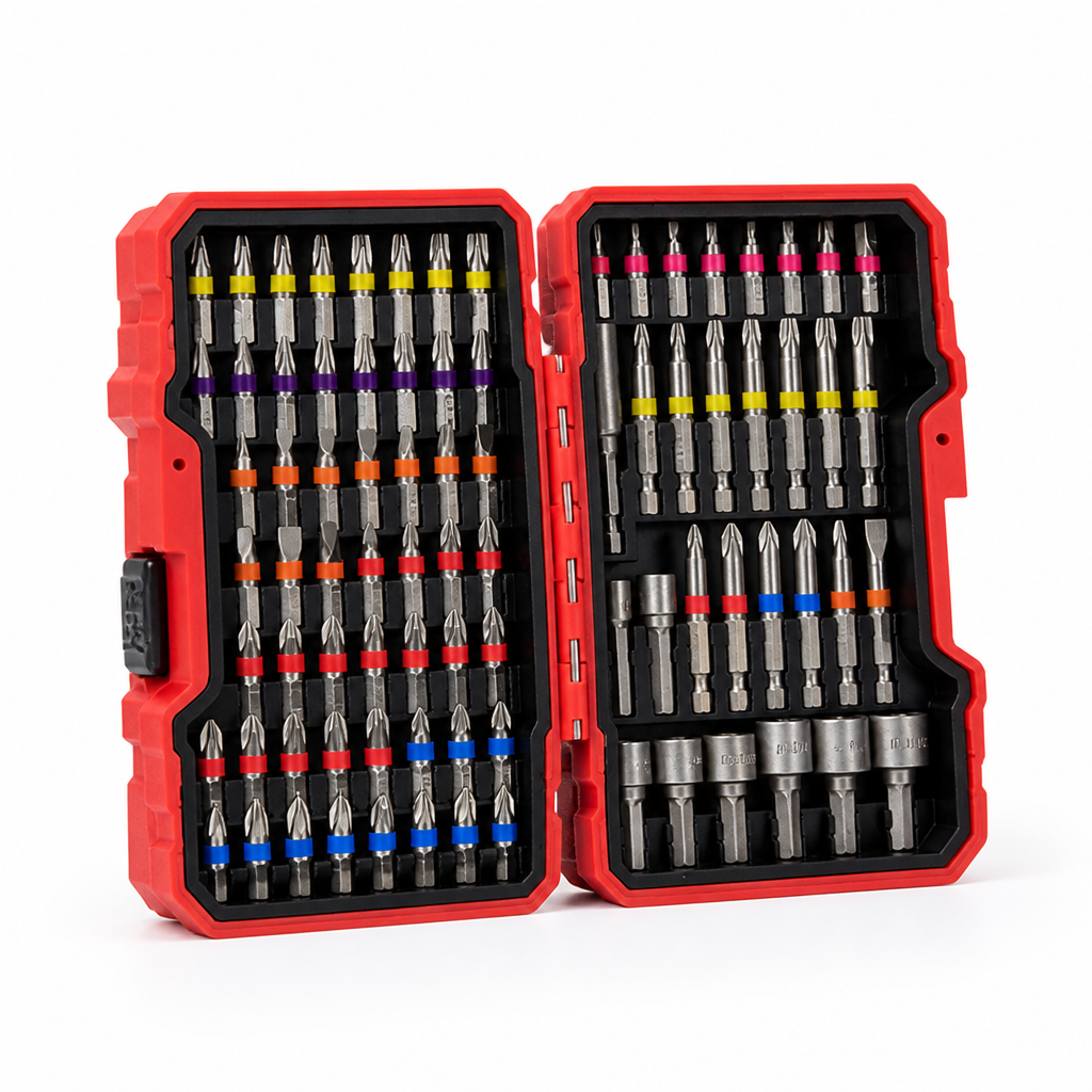 Langlebiges S2-Stahl- und farbcodiertes Schraubendreher-Bit-Set (83-teilig)
