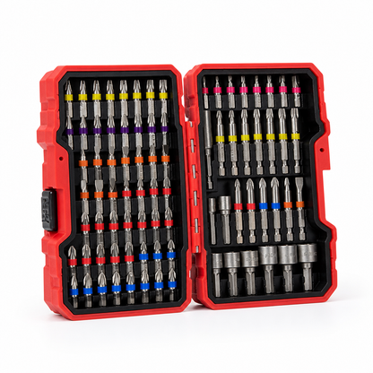 Langlebiges S2-Stahl- und farbcodiertes Schraubendreher-Bit-Set (83-teilig)