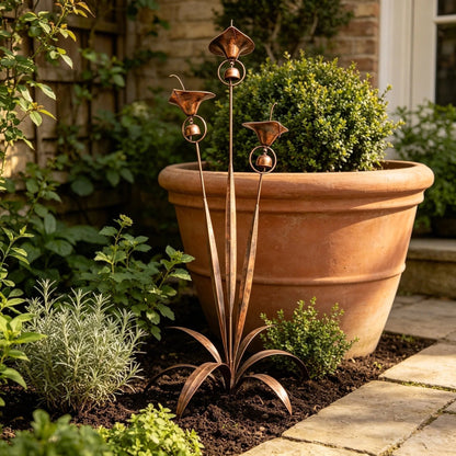 CallaChime™ | Handgefertigter Gartenstab mit Klangspiel