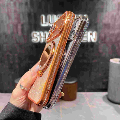 Luxus Glitzer Spiegel Handyhülle mit Ringhalter – Stil, Schutz & Glamour in einem!