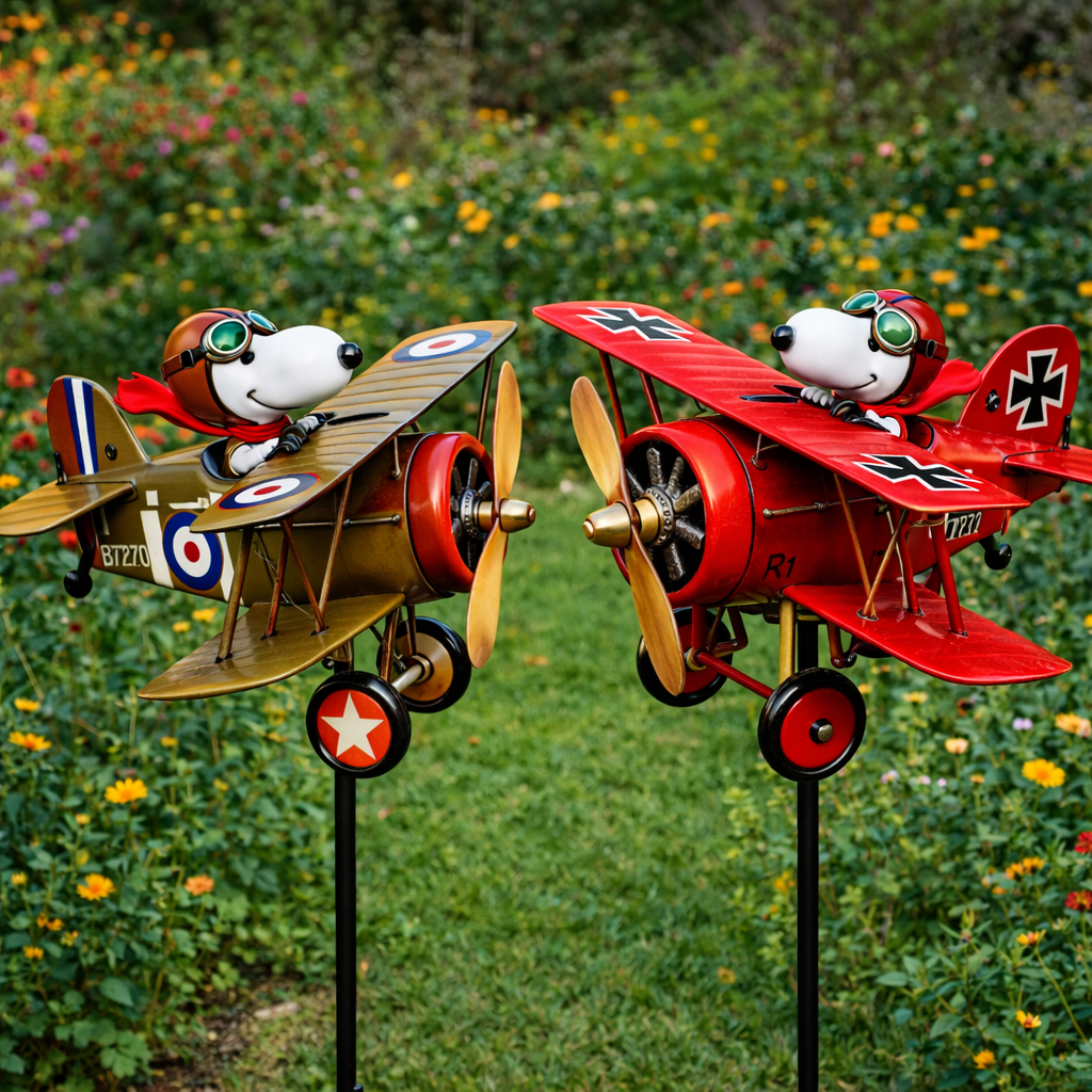 Windspiel Flugzeug für den Garten – Windrad