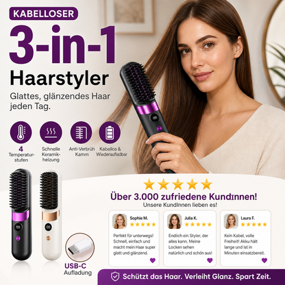 Kabelloses 4-in-1 Haarstyling-Tool USB-C | StylePro