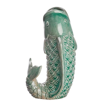 Koi-Fisch-Vase – Glasur im Detail