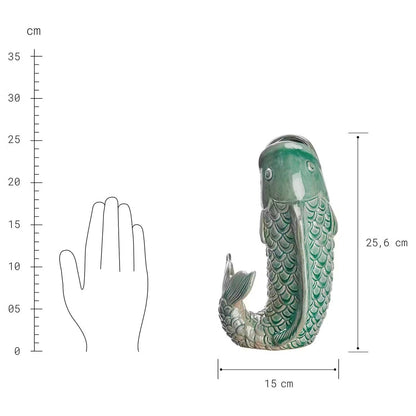 Koi-Fisch-Vase – Maßskizze