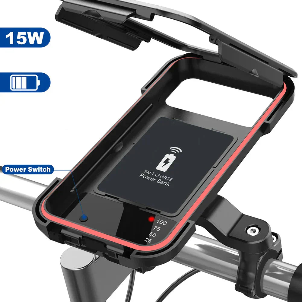Rozela RideCharge Pro | Handyhalter & Powerbank in einem für Fahrradtouren