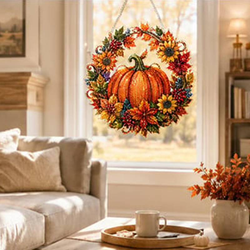 1+1 Kaching-Paket - 30 DIY Herbstkranz mit Strasssteinen zum Basteln | AutumnGlow