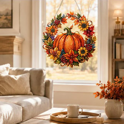 1+1 Kaching-Paket - 30 DIY Herbstkranz mit Strasssteinen zum Basteln | AutumnGlow
