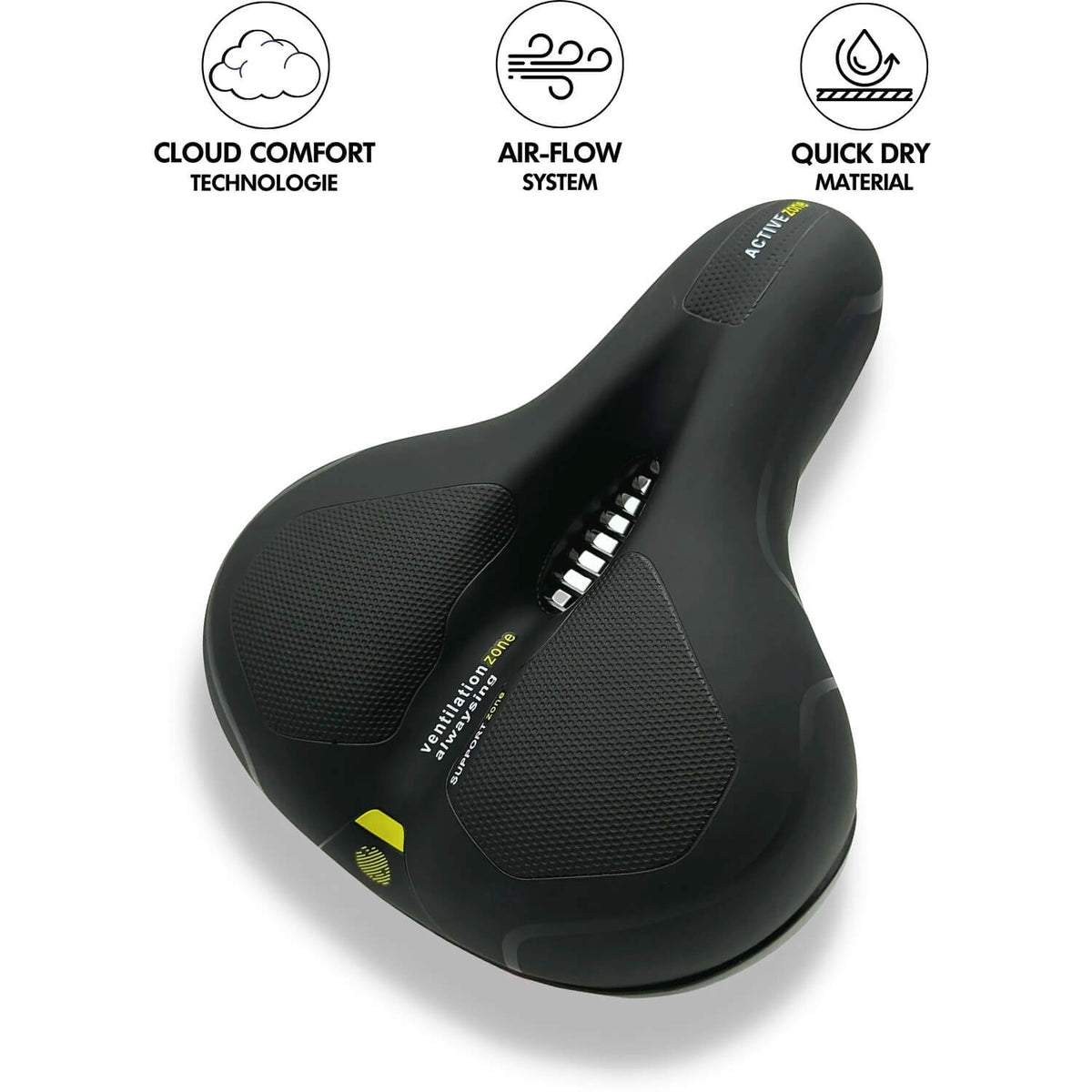 Fahrradsattel ergonomisch mit Memory-Schaum und Gel-Polsterung