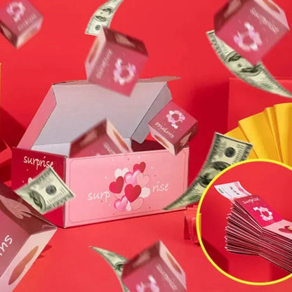 Überraschungs-Geschenkbox geöffnet