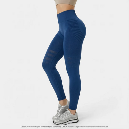 Hochgeschnittene, hüfthebende, elastische, schnelltrocknende Yoga-Leggings
