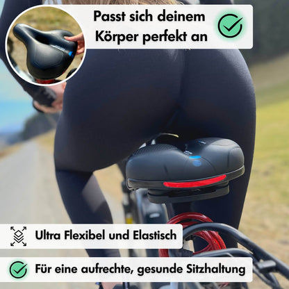 Fahrradsattel ergonomisch mit Memory-Schaum und Gel-Polsterung