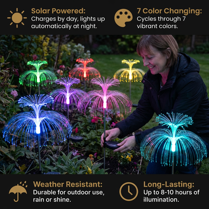 LuminaJelly™ | Solar Gartenlichter – Farbwechsel LED Qualle, wetterfest & kabellos