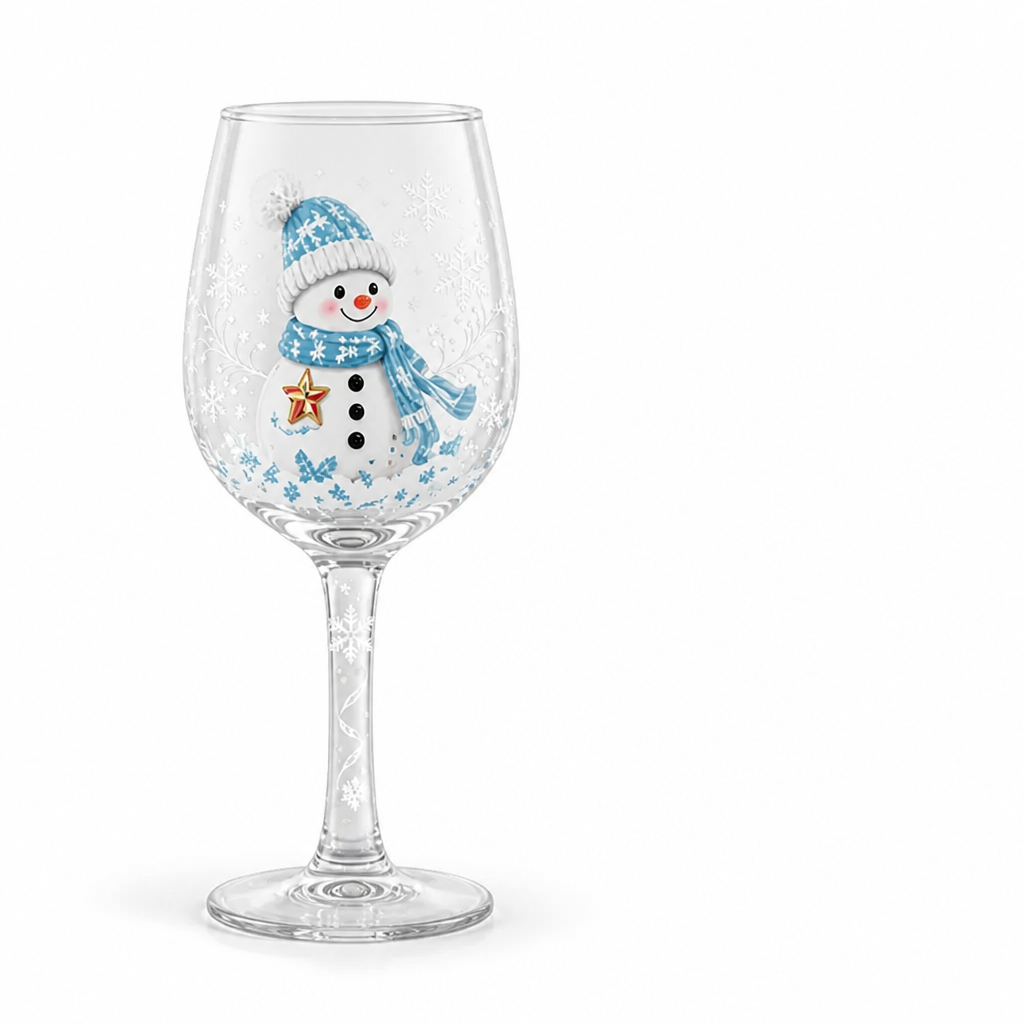 Weihnachtsglas Schneemann