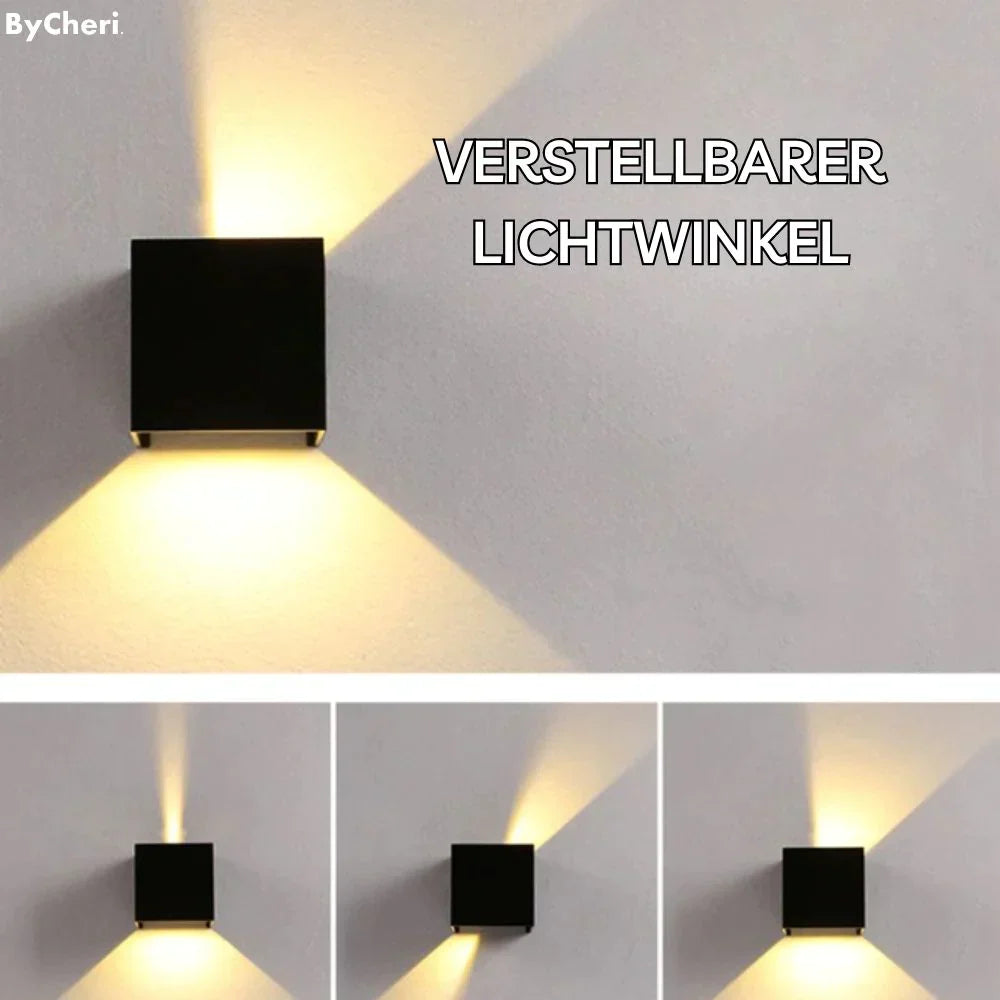 Kabellose Wandleuchte Schwarz mit verstellbarem Lichtwinkel