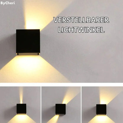 Kabellose Wandleuchte Schwarz mit verstellbarem Lichtwinkel