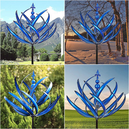 Lotus Windspinner – Bewegende Metall Gartendeko für Frühling & Sommer | Nur Heute 50% RABATT