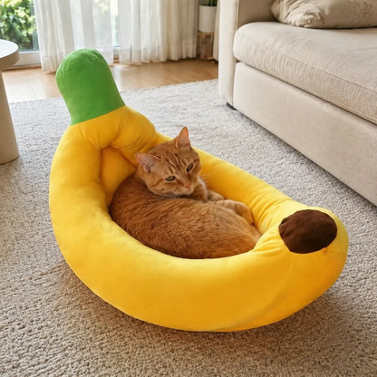 Katzenbett Bananenform Plüsch