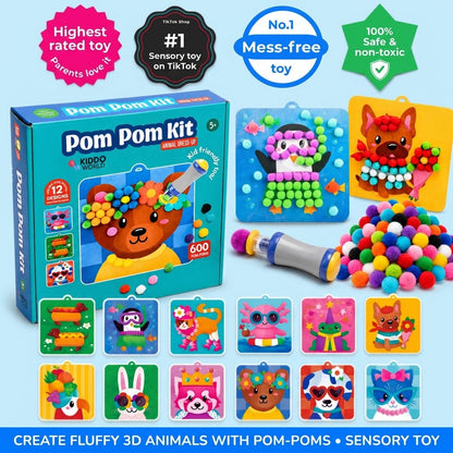 Pompon Bastelset Detailansicht