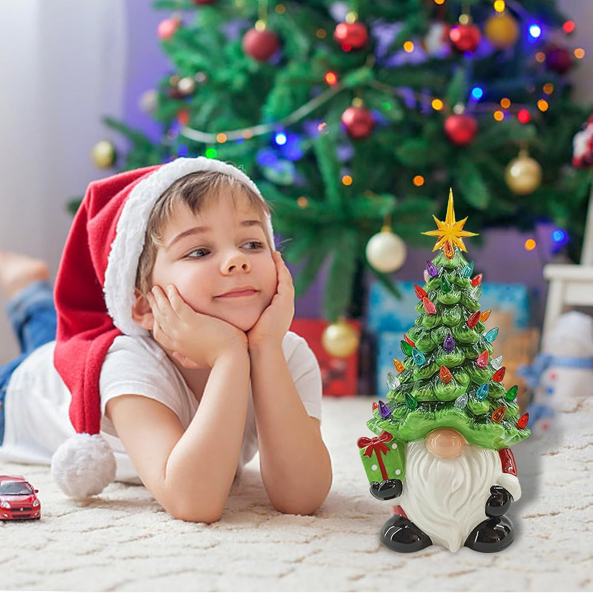 DIY Wichtel Weihnachtsbaum mit LED-Lichtern