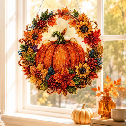 1+1 Kaching-Paket - 30 DIY Herbstkranz mit Strasssteinen zum Basteln | AutumnGlow