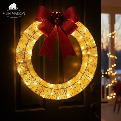 Leuchtender Weihnachtskranz