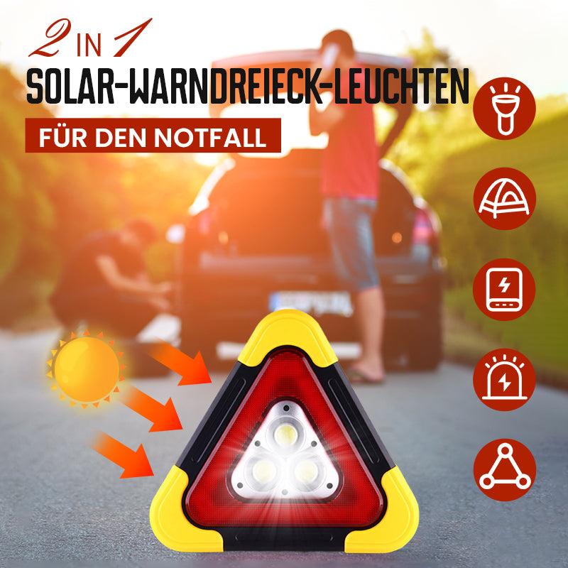 🚨 2-in-1 Solar-Warndreieck-Leuchten für den Notfall