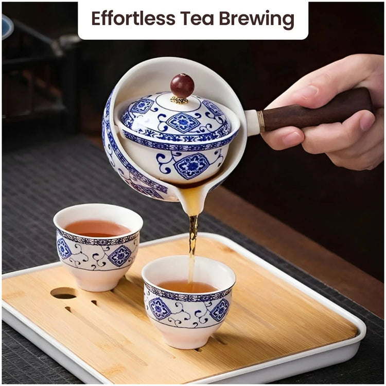 Gongfu-Teeset Blumen Weiß