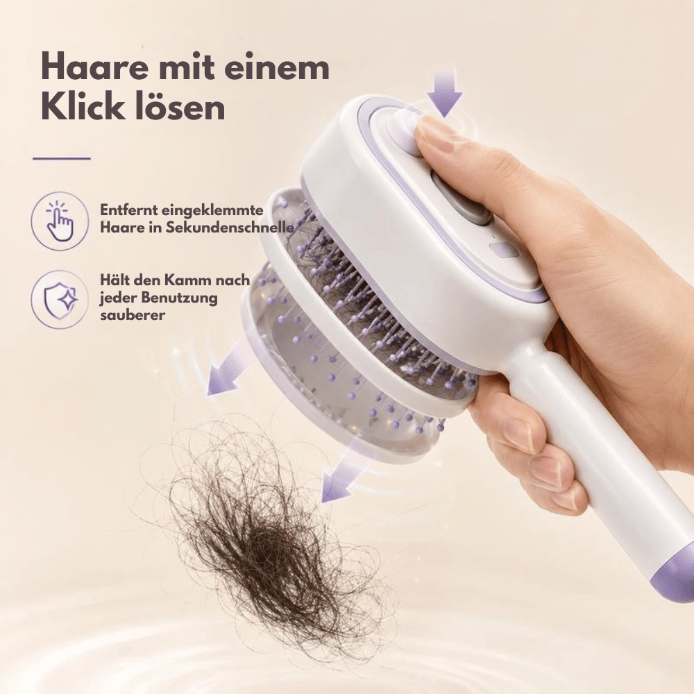 Entwirrbürste mit Kopfhautmassage & Feuchtigkeit – sanft entwirren ohne Ziepen
