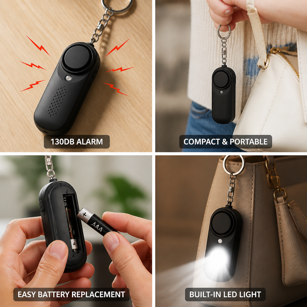 130-dB-Sirenen-Schlüsselanhänger – Persönlicher Alarm