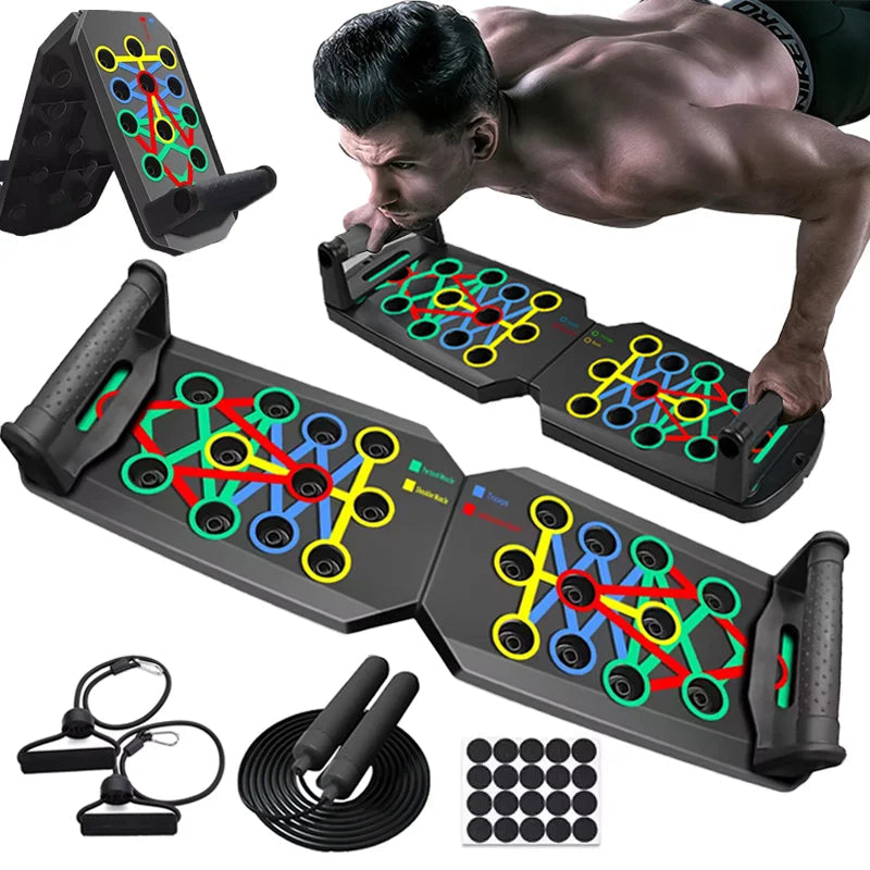 FlexBoard™ | Multifunktionales, zusammenklappbares Push-up-Board-Set für effektiven Muskelaufbau